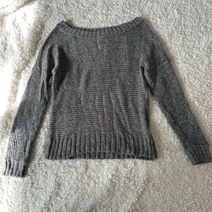 Grey knit sweater #winterfashion